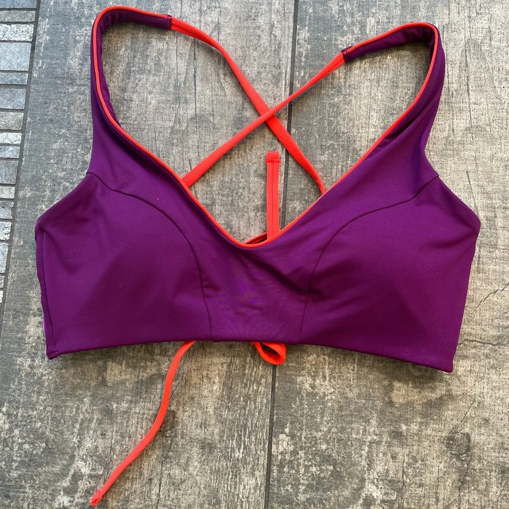 Athleta Colorblock Triangle Bikini Top - NWOT